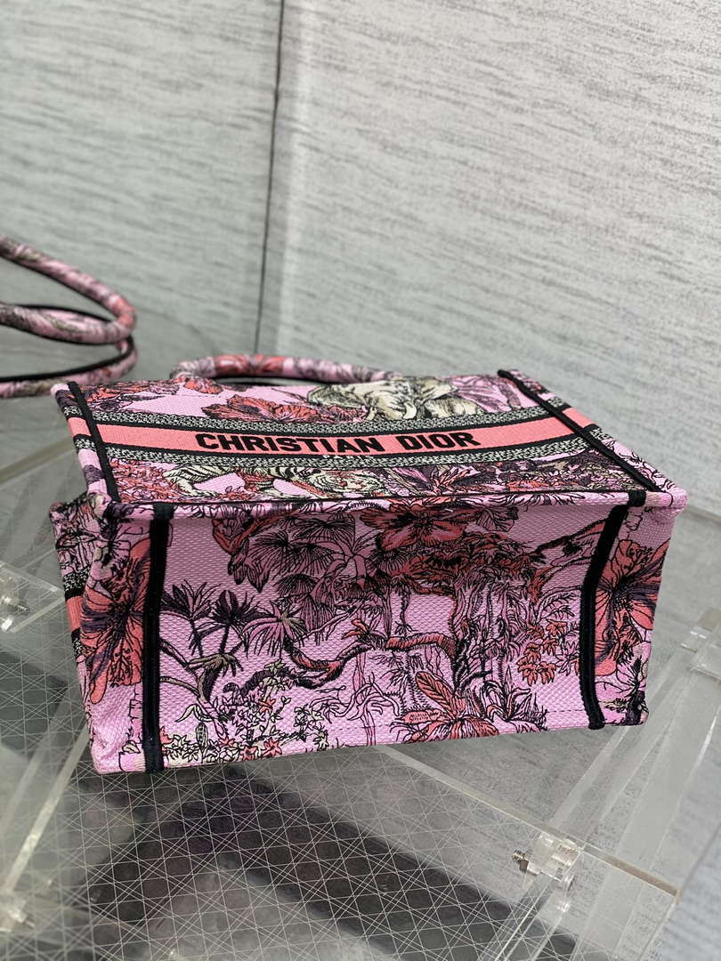 Dior M1265 Small Book Tote Toile de Jouy Sauvage Embroidery M9610