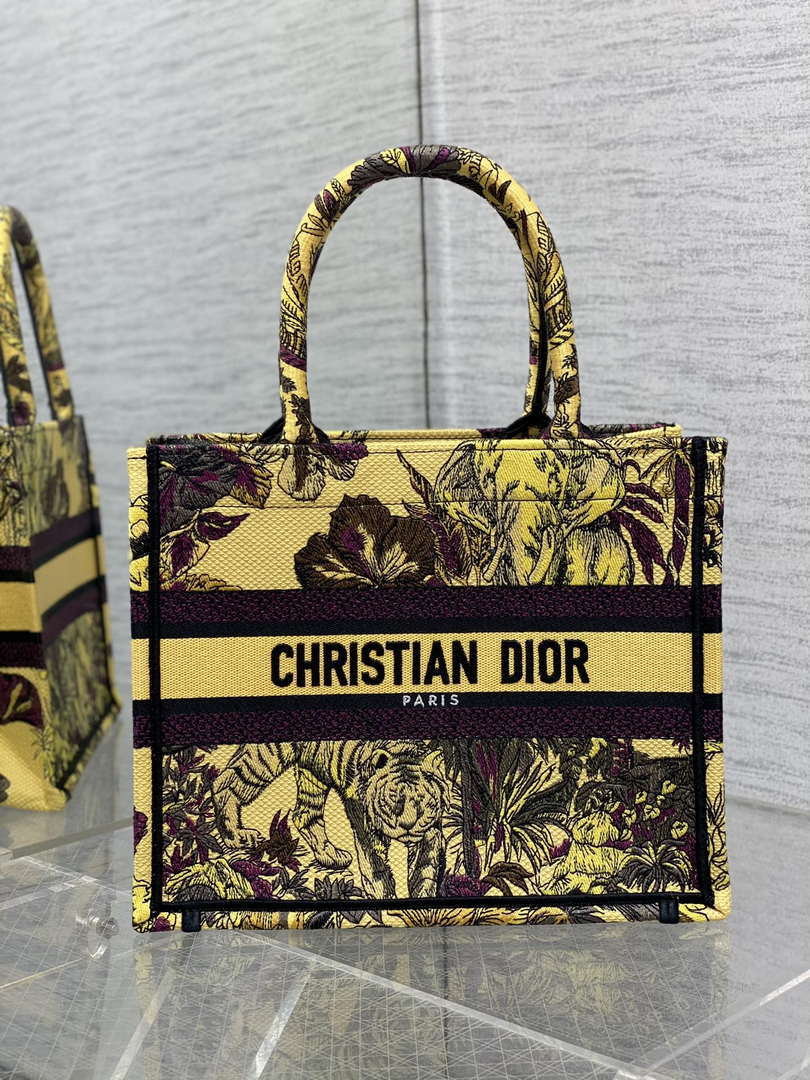 Dior M1265 Small Book Tote Toile de Jouy Sauvage Embroidery M9611 - Default Title - View 1
