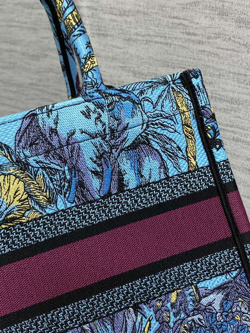 Dior M1265 Small Book Tote Toile de Jouy Sauvage Embroidery M9612 - Default Title - View 5