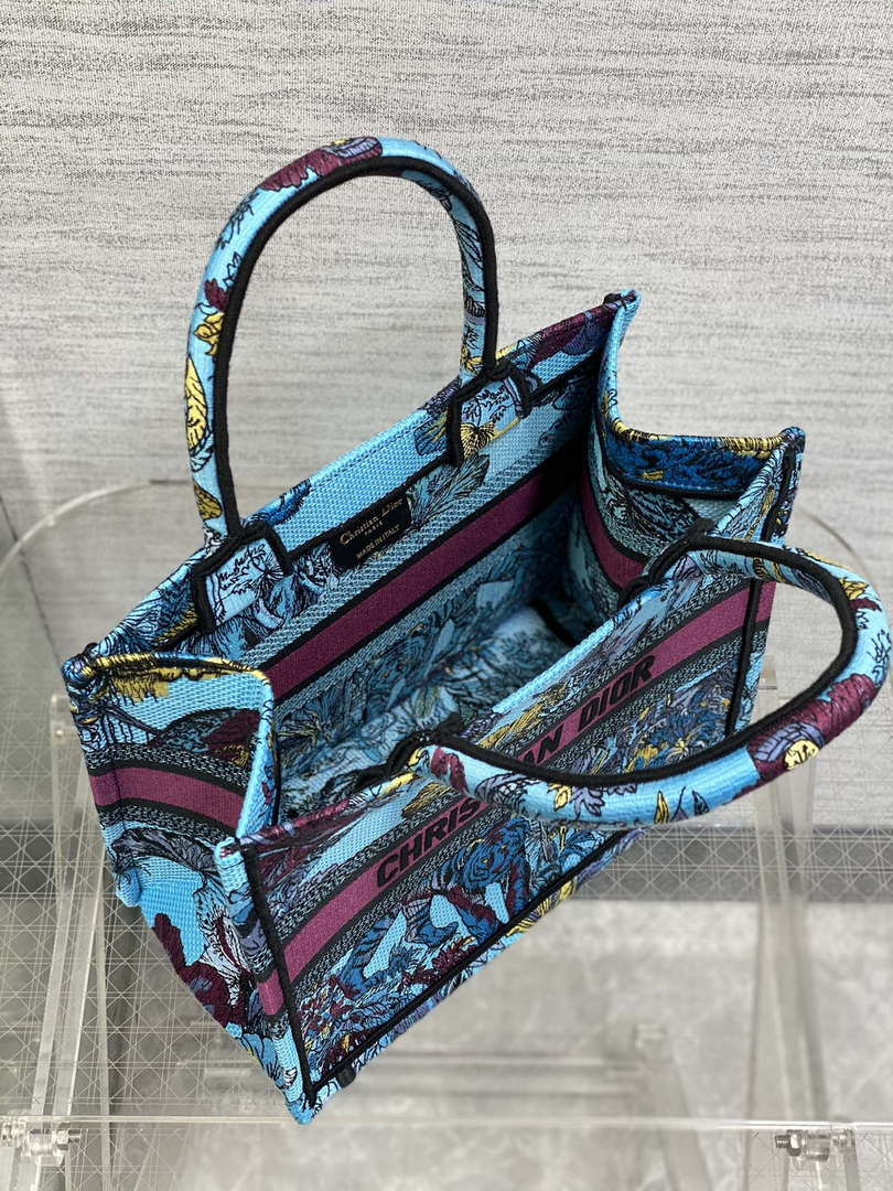 Dior M1265 Small Book Tote Toile de Jouy Sauvage Embroidery M9612 - Default Title - View 8