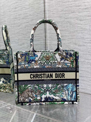 Dior M1265 Small Book Tote Toile de Jouy Sauvage Embroidery M9613 - Default Title - View 1