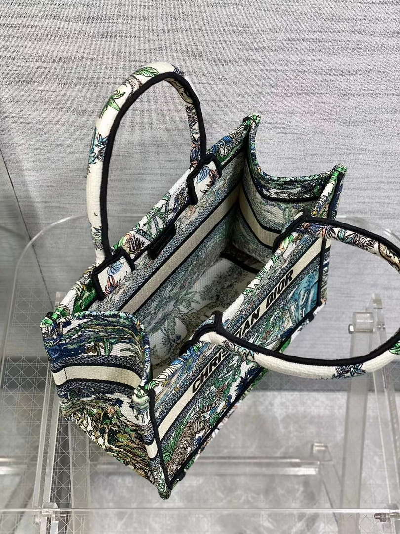 Dior M1265 Small Book Tote Toile de Jouy Sauvage Embroidery M9613 - Default Title - View 8