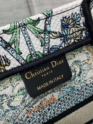 Dior M1265 Small Book Tote Toile de Jouy Sauvage Embroidery M9613 - Default Title - View 9