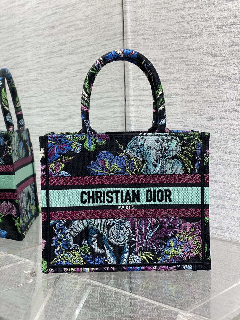 Dior M1265 Small Book Tote Toile de Jouy Sauvage Embroidery M9614 - Default Title - View 1