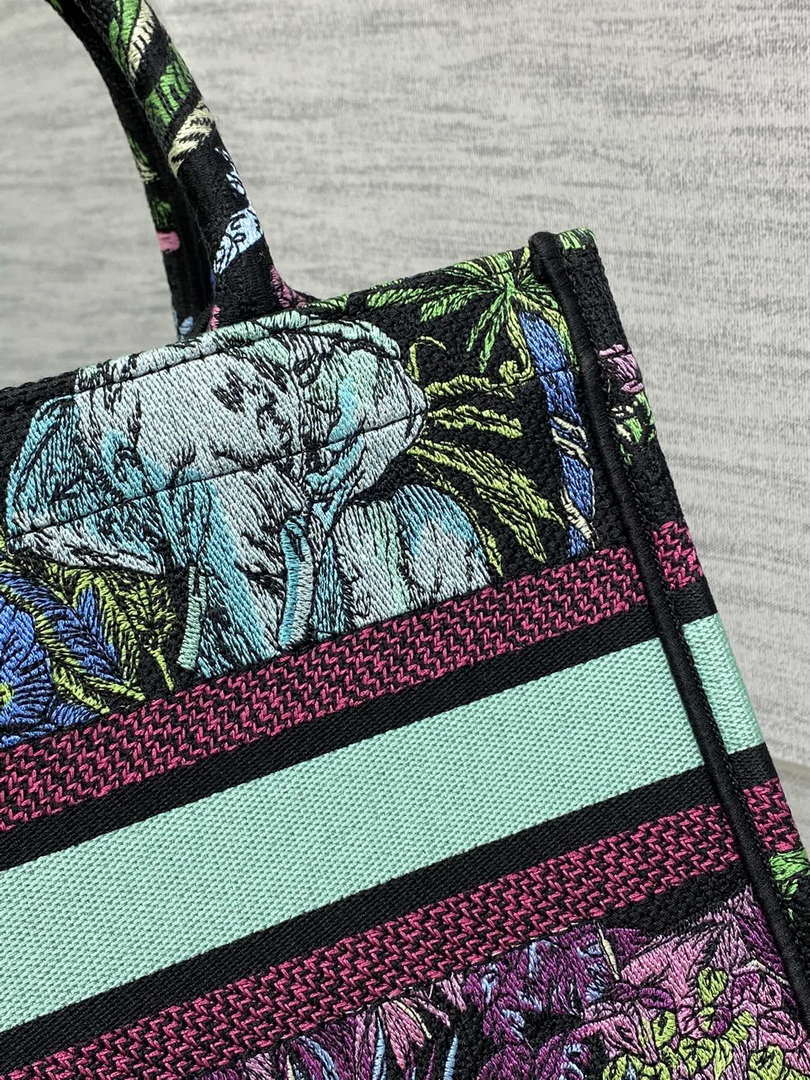 Dior M1265 Small Book Tote Toile de Jouy Sauvage Embroidery M9614