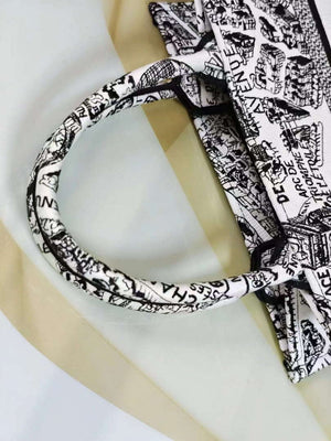 Dior M1265 Small Book Tote White and Black Plan de Paris Embroidery M9616 - Default Title - View 7