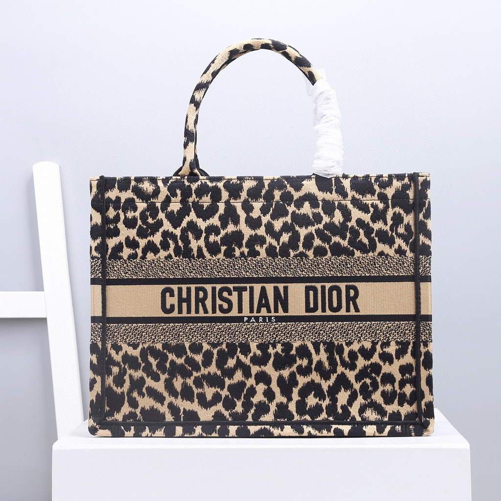 Dior M1286 Dior Book Tote Beige  Multicolor Mizza Embroidery - luxibagsmall