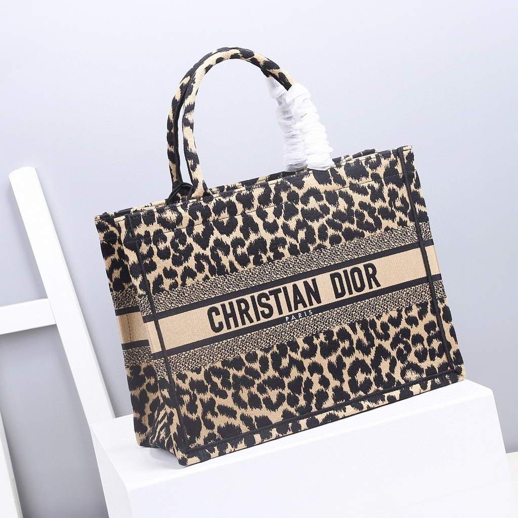 Dior M1286 Dior Book Tote Beige  Multicolor Mizza Embroidery - luxibagsmall