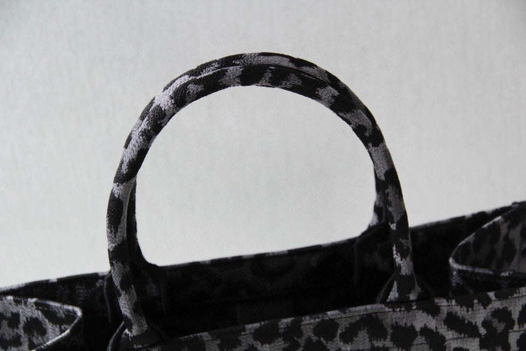 Dior M1296 Dior Small Book Tote Grey Multicolor Mizza Embroidery