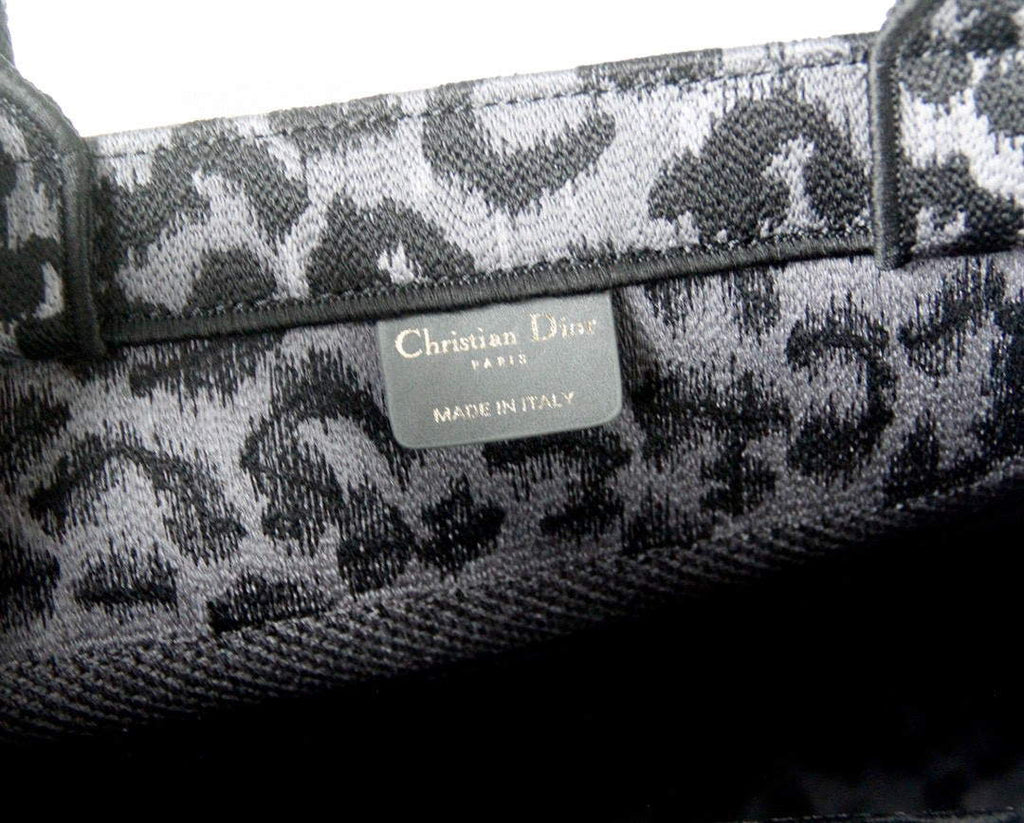 Dior M1296 Dior Small Book Tote Grey Multicolor Mizza Embroidery