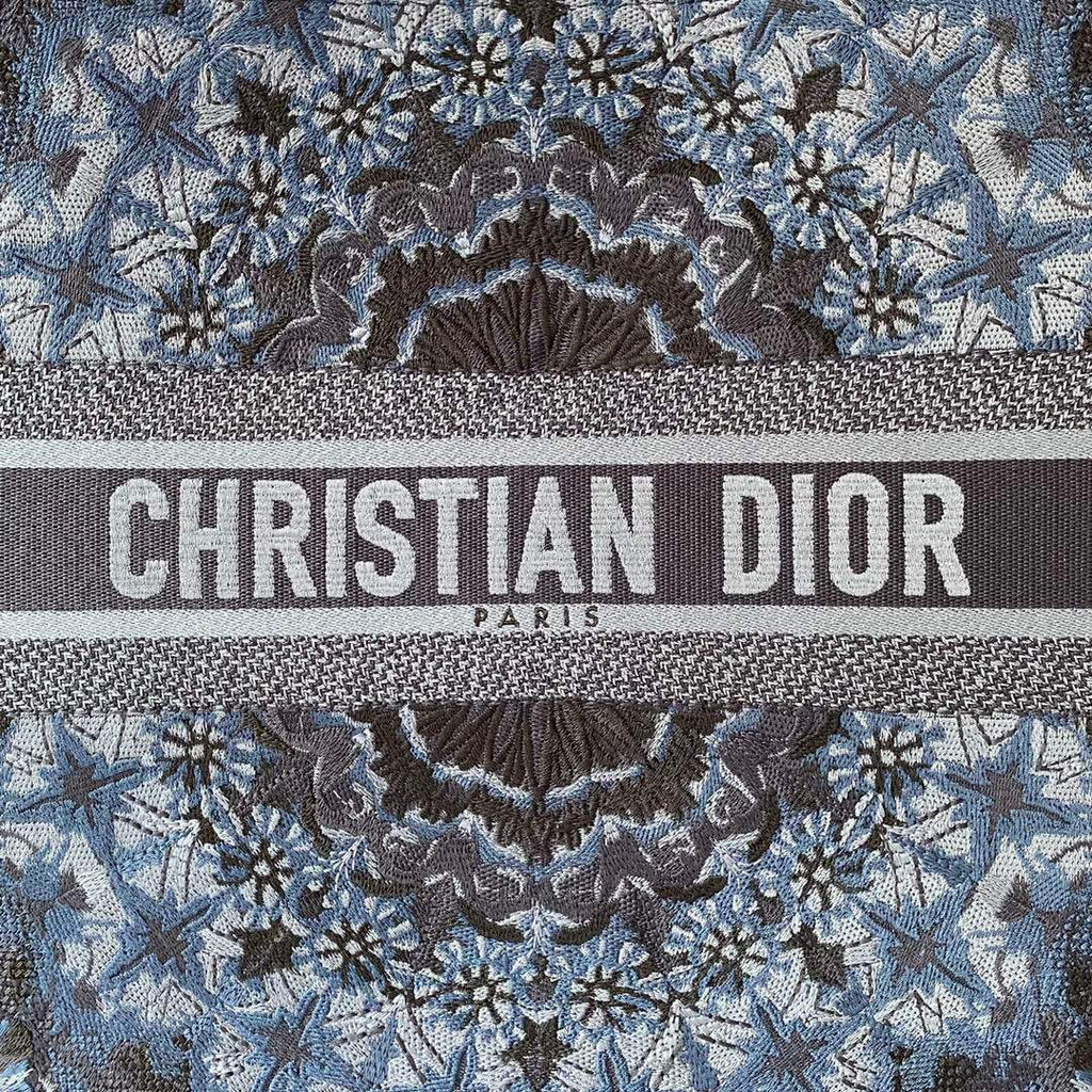 Dior M1286 Dior Book Tote Navy Blue Dior Constellation Embroidery