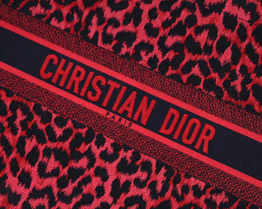 Dior M1286 Dior Book Tote Raspberry Pop Mizza Embroidery
