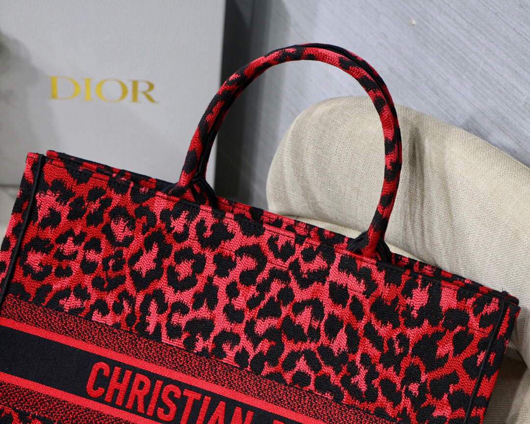 Dior M1286 Dior Book Tote Raspberry Pop Mizza Embroidery