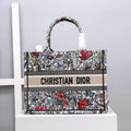 Dior M1286 Dior Book Tote Small Multicolor Flowers Embroidery - luxibagsmall