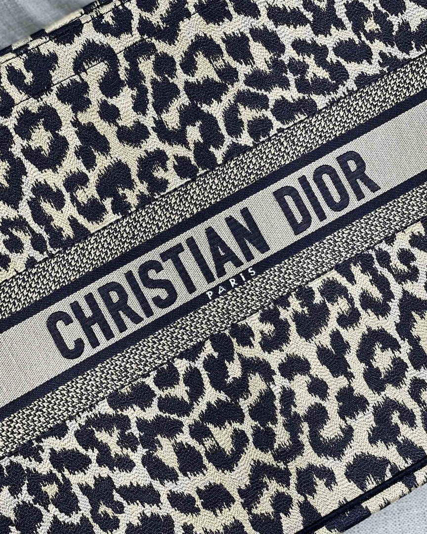 Dior M1286 Large Book Tote Beige Mizza Multicolor Embroidery