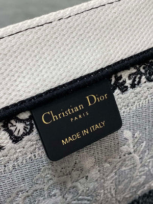 Dior M1286 Large Book Tote Black and White Butterfly Bandana Embroidery - Default Title - View 10