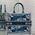 Dior M1286 Large Book Tote Blue and White Butterfly Bandana Embroidery - Default Title - View 1