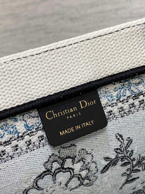 Dior M1286 Large Book Tote Blue and White Butterfly Bandana Embroidery - Default Title - View 9