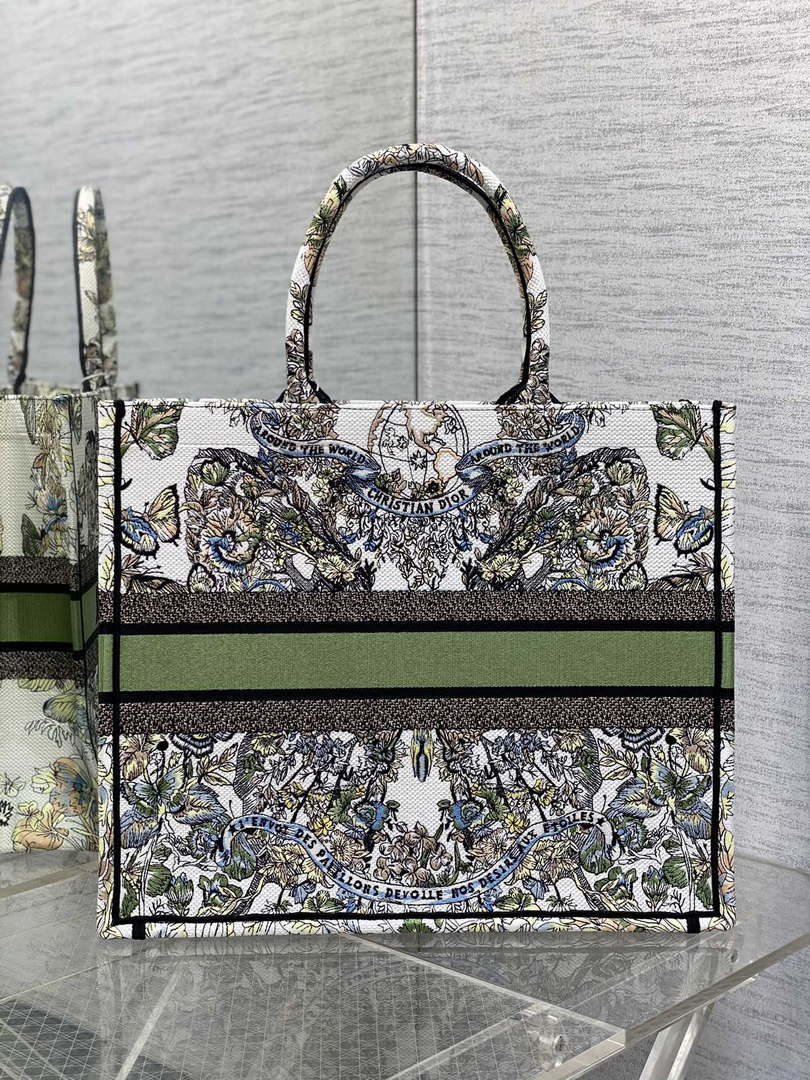 Dior M1286 Large Book Tote Butterfly Bandana Embroidery M105
