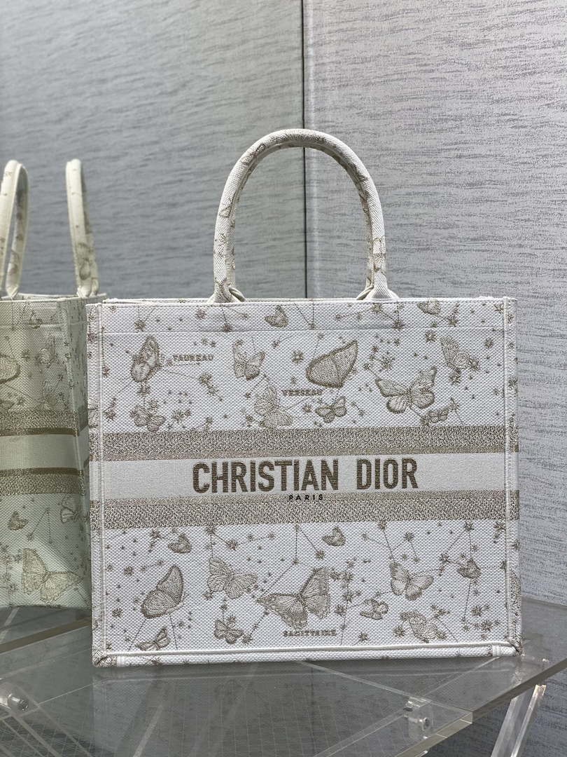 Dior M1286 Large Book Tote Butterfly Bandana Embroidery M109