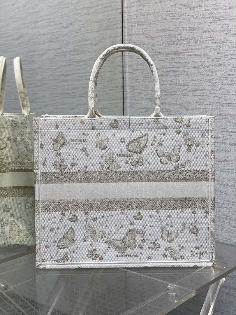 Dior M1286 Large Book Tote Butterfly Bandana Embroidery M109