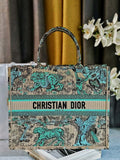 Dior M1286 Large Book Tote Toile de Jouy Embroidery M1101