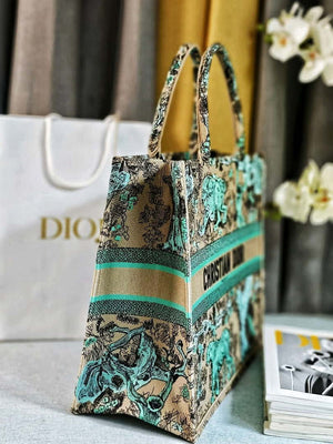 Dior M1286 Large Book Tote Toile de Jouy Embroidery M1101 - Default Title - View 7