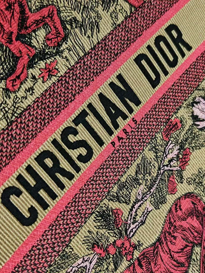 Dior M1286 Large Book Tote Toile de Jouy Embroidery M1102