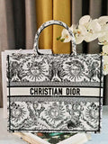 Dior M1286 Large Book Tote Toile de Jouy Embroidery M1108