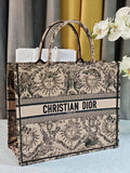 Dior M1286 Large Book Tote Toile de Jouy Embroidery M1109
