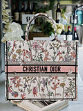 Dior M1286 Large Book Tote Toile de Jouy Embroidery M1111