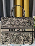 Dior M1286 Large Book Tote Toile de Jouy Embroidery M1113