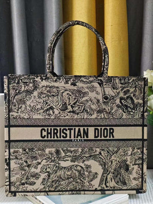 Dior M1286 Large Book Tote Toile de Jouy Embroidery M1113 - Default Title - View 1