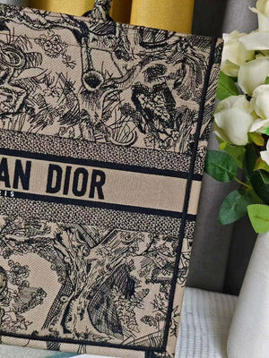 Dior M1286 Large Book Tote Toile de Jouy Embroidery M1113 - Default Title - View 5