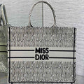 Dior M1286 Large Book Tote White and Black Miss Dior Alloverr M1120 - Default Title - View 1