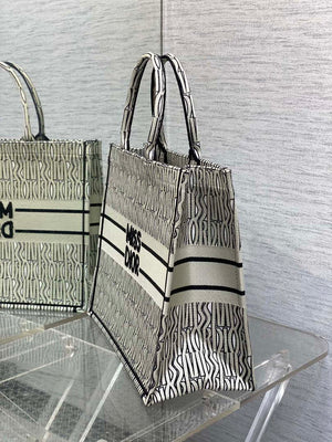 Dior M1286 Large Book Tote White and Black Miss Dior Alloverr M1120 - Default Title - View 6
