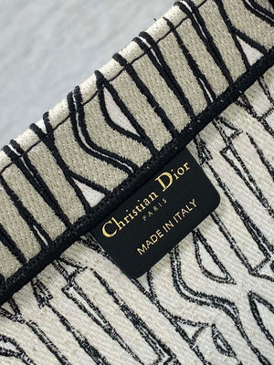 Dior M1286 Large Book Tote White and Black Miss Dior Alloverr M1120 - Default Title - View 9