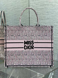 Dior M1286 Large Book Tote White and Pale Pink Miss Dior Alloverr M1119