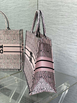 Dior M1286 Large Book Tote White and Pale Pink Miss Dior Alloverr M1119 - Default Title - View 6