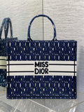 Dior M1286 Large Book Tote White and white Miss Dior Alloverr M1128