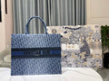 Dior M1286 Large Dior Book Tote Blue Denim Dior Oblique Jacquard M2013