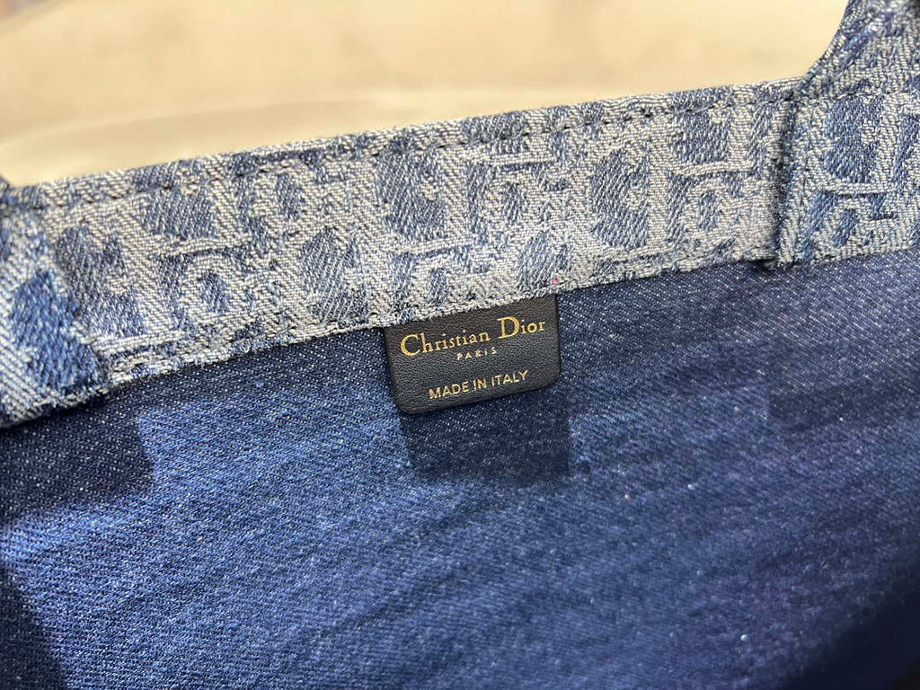 Dior M1286 Large Dior Book Tote Blue Denim Dior Oblique Jacquard M2013