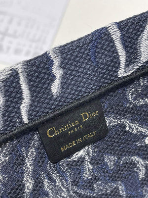 Dior M1286 Large Book Tote Blue Dior Roses embroidery - Default Title - View 9
