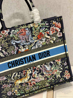 Dior M1286 Large Book Tote D-Constellation embroidery in shades of blue - Default Title - View 5