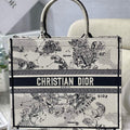Dior M1286 Large Book Tote Toile de Jouy Zodiac latte embroidery - Default Title - View 1