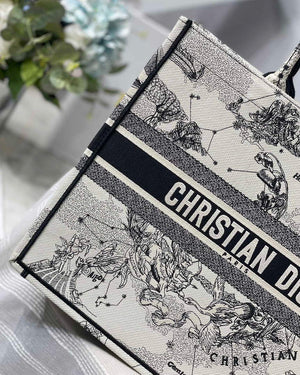 Dior M1286 Large Book Tote Toile de Jouy Zodiac latte embroidery - Default Title - View 5