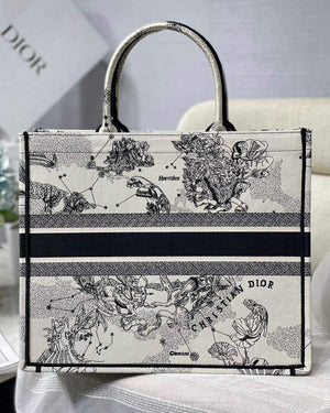 Dior M1286 Large Book Tote Toile de Jouy Zodiac latte embroidery - Default Title - View 6