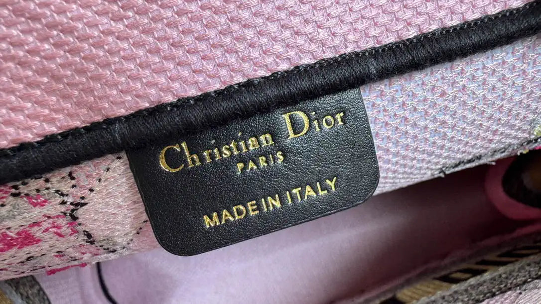Dior M1286 Souvenir Large Dior Book Tote Natural Raffia and Multicolor Embroidered M1142