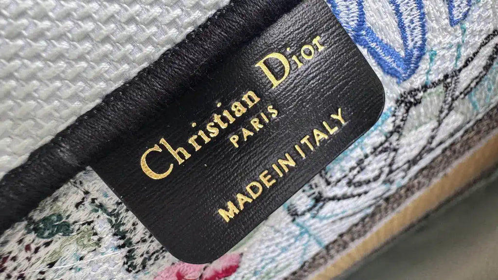 Dior M1286 Souvenir Large Dior Book Tote Natural Raffia and Multicolor Embroidered M1139