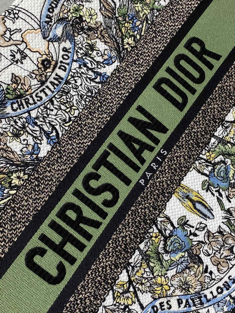 Dior M1296 Book Tote Medium Blue and White Butterfly Bandana Embroidery M098